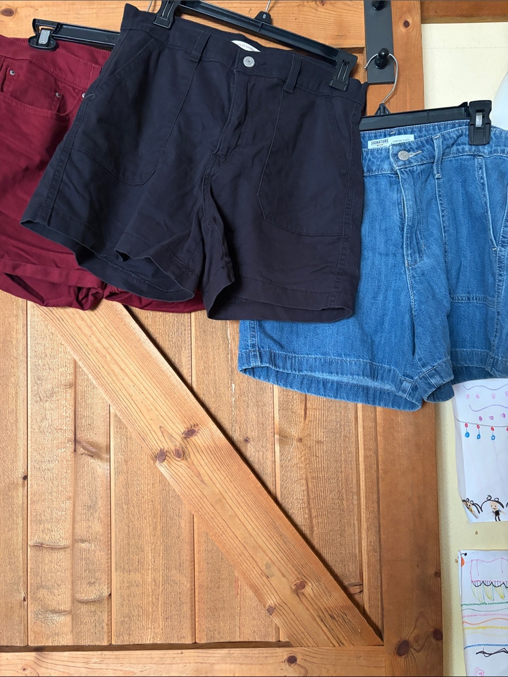 Signature by Levi Strauss Blue Denim High-Rise Pocket Shorts; Levi’s